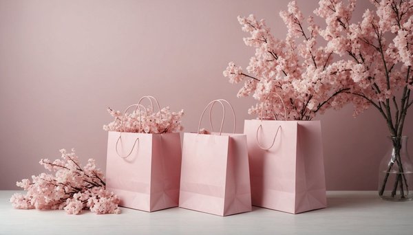 Pochettes cadeaux « sapins » rose poudré : une élégance intemporelle